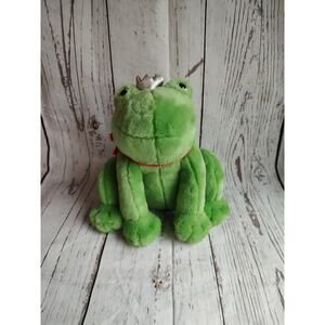 Hallmark Lullaby Frog Prince 8" Stuffed Animal Plush Nursery Soother Musical Toy